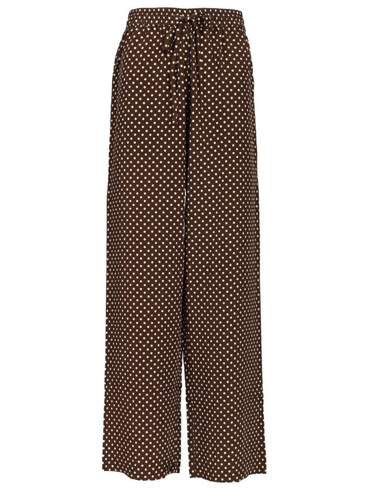 Drawstring Trouser Trousers Brown