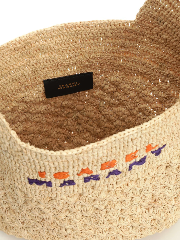 Isabel Marant Praia Small Raffia Bag Shoulder Bags - Beige | 5bcb3d3d331d376d422deb04cebe468f2e38e460