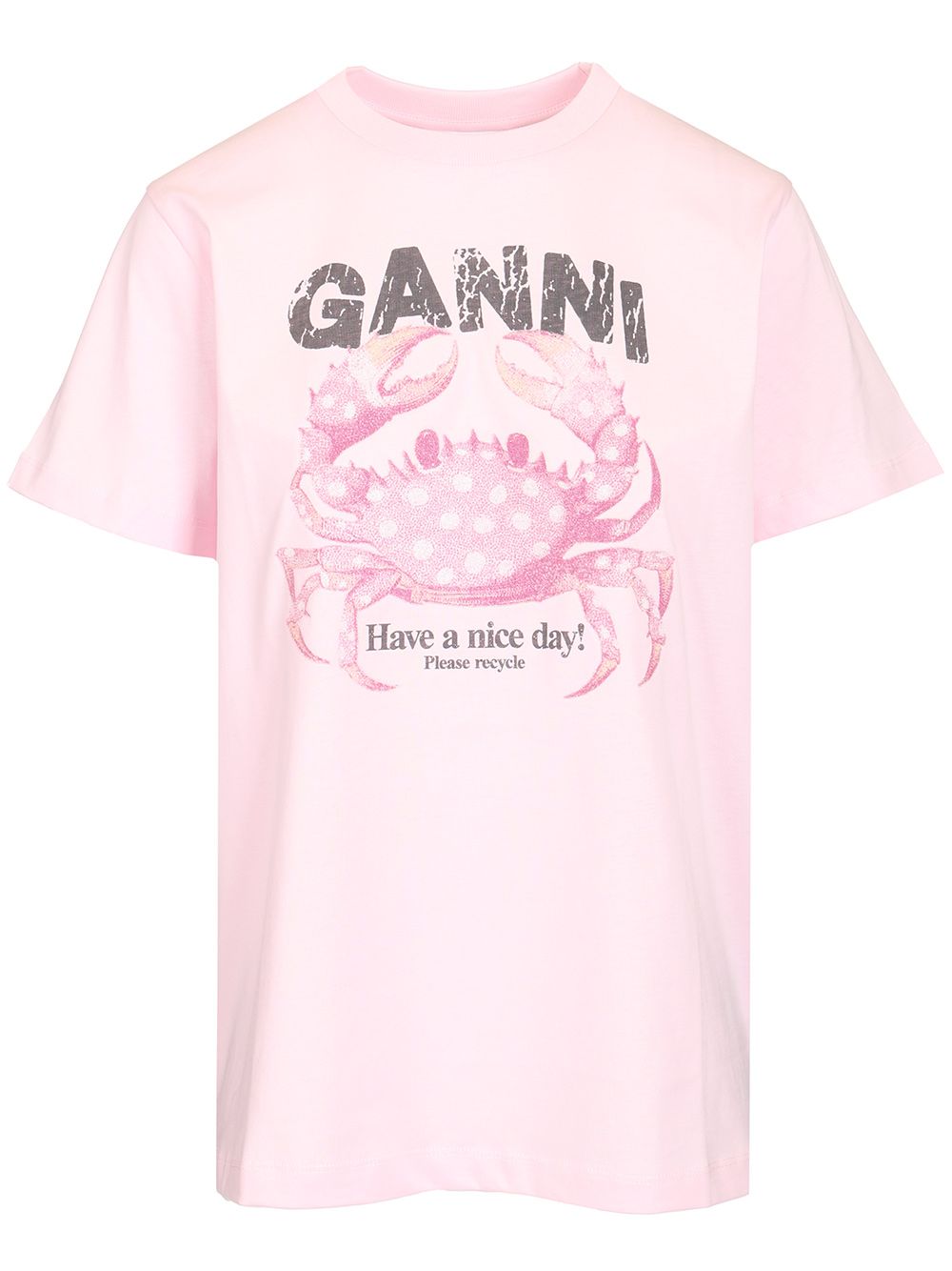 Ganni With Print T-Shirt - Rose | d3c2c2c90894e4c37faf450cac62c01c5fae4fd8