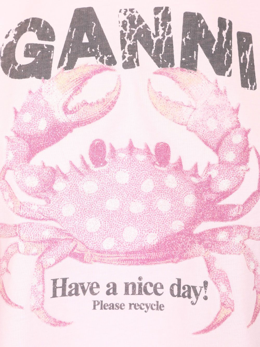 Ganni With Print T-Shirt - Rose | 3dbc1ff3b9bfe2a8b1565e88018f68b587945bab