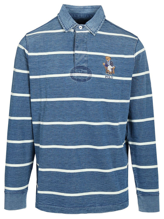 Polo Bear Rugby Shirt Knitwear Blue