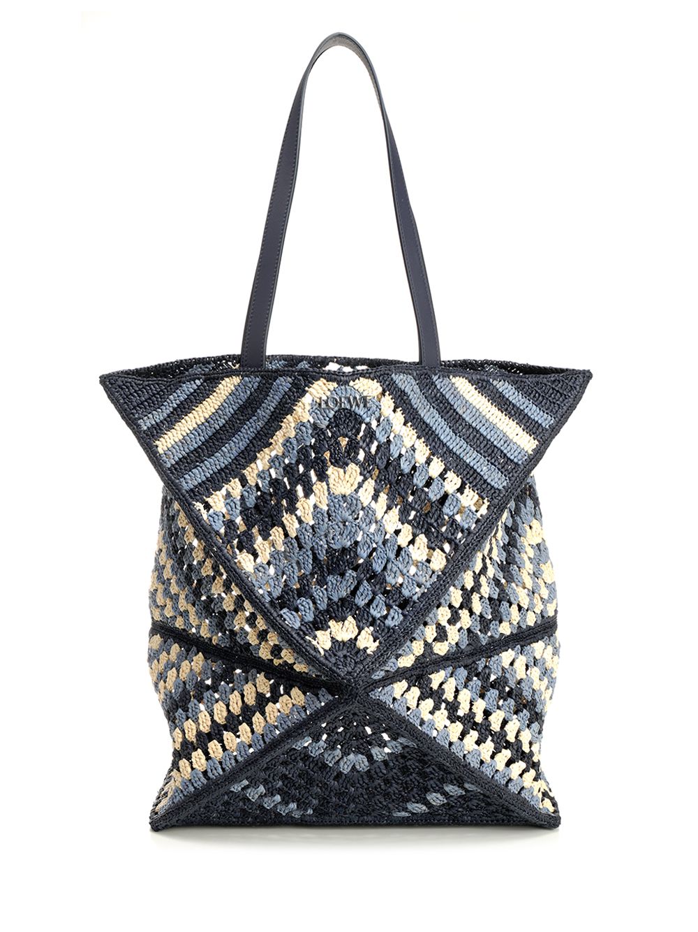 Loewe Puzzle Fold Xl Tote Bag In Raffia Shoulder Bags - Blue | a3958a6cb73474abdb588dcecdb31ff51466d4a3