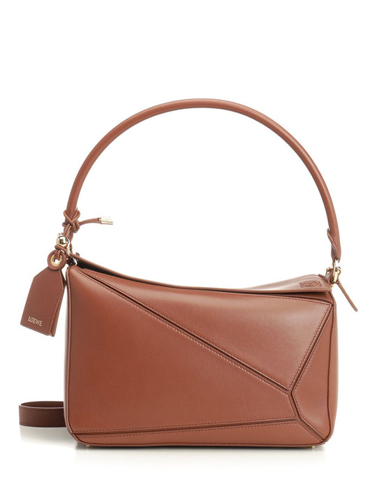 Puzzle Featherlight Shoulder Bags Beige