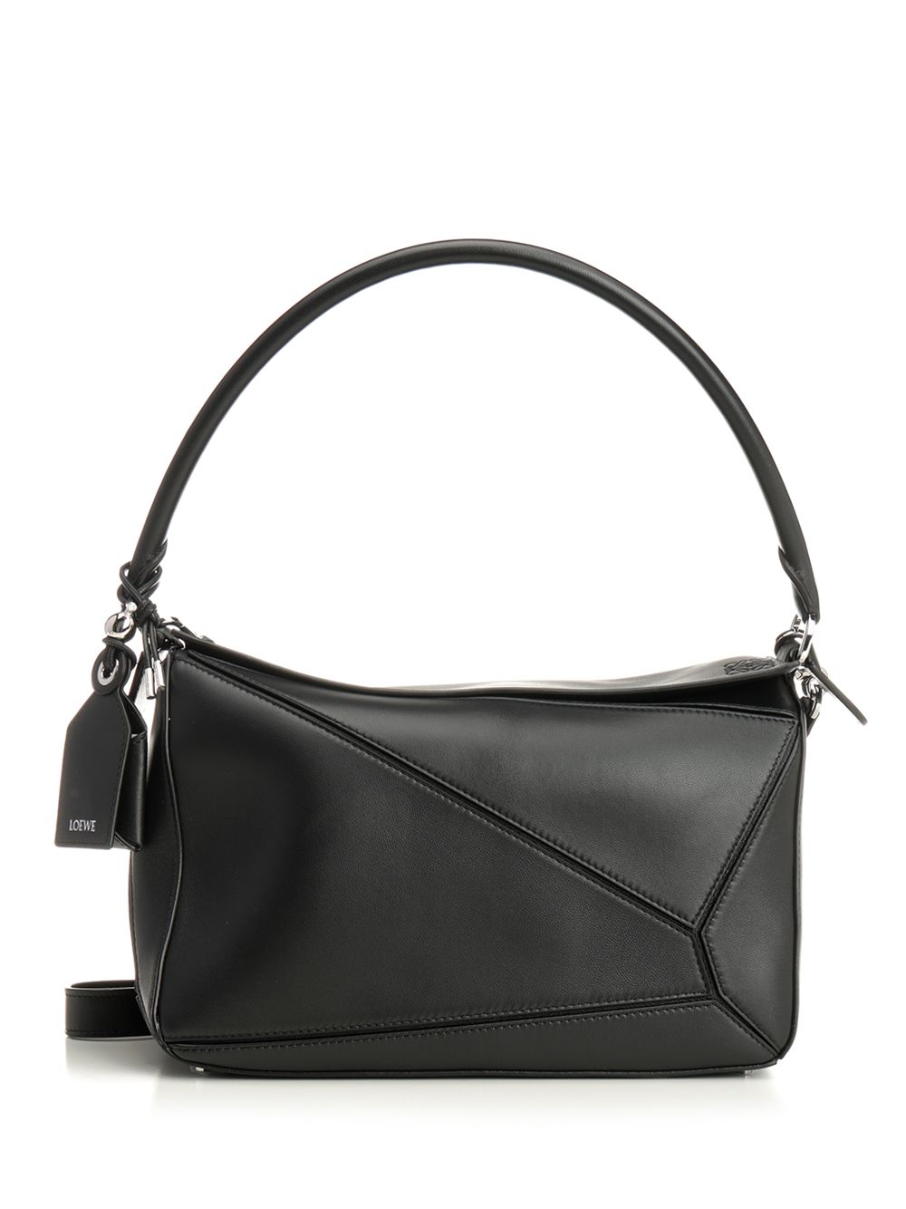 Loewe Puzzle Featherlight Shoulder Bags - Black | 05a40ba81c03c3888cfc4926a462e57e6d6bb76c