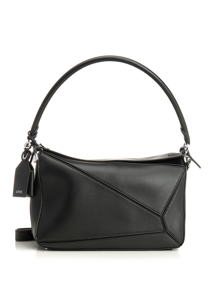 Loewe Puzzle Featherlight Shoulder Bags - Black | 05a40ba81c03c3888cfc4926a462e57e6d6bb76c