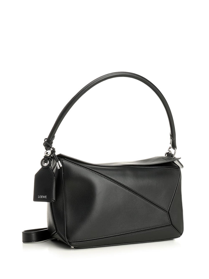 Loewe Puzzle Featherlight Shoulder Bags - Black | bc7f9ee76c8004a159265ba2875449e78d09a154