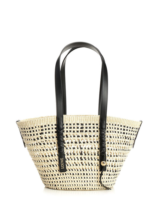 Medium Braid Basket Bag Shoulder Bags Beige