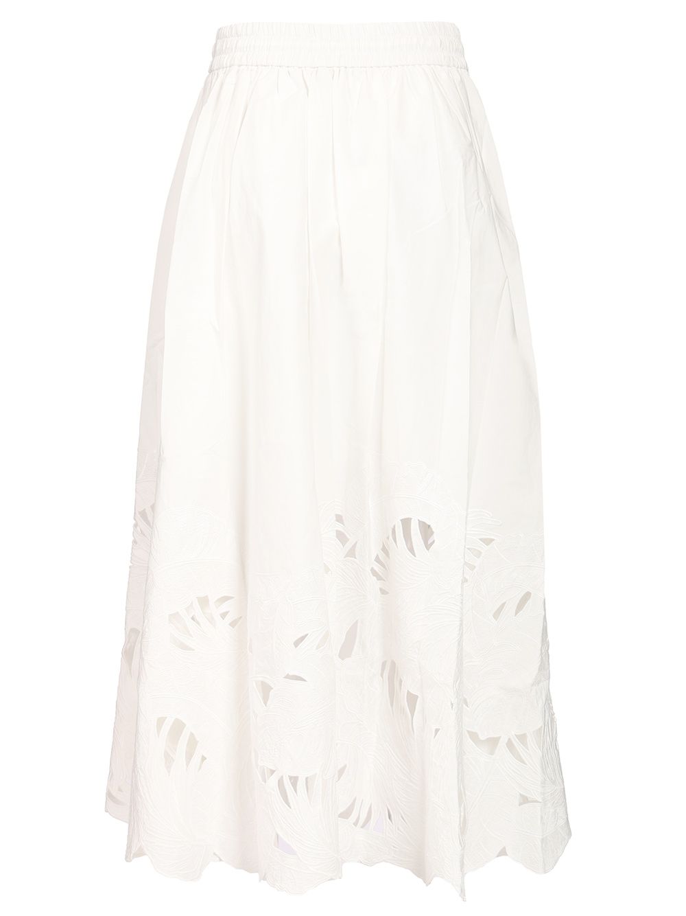 Zimmermann Mahon Embroidered Midi Skirt Skirts - White | 610f6b5b7adeab122da60494350f36261fbae16d