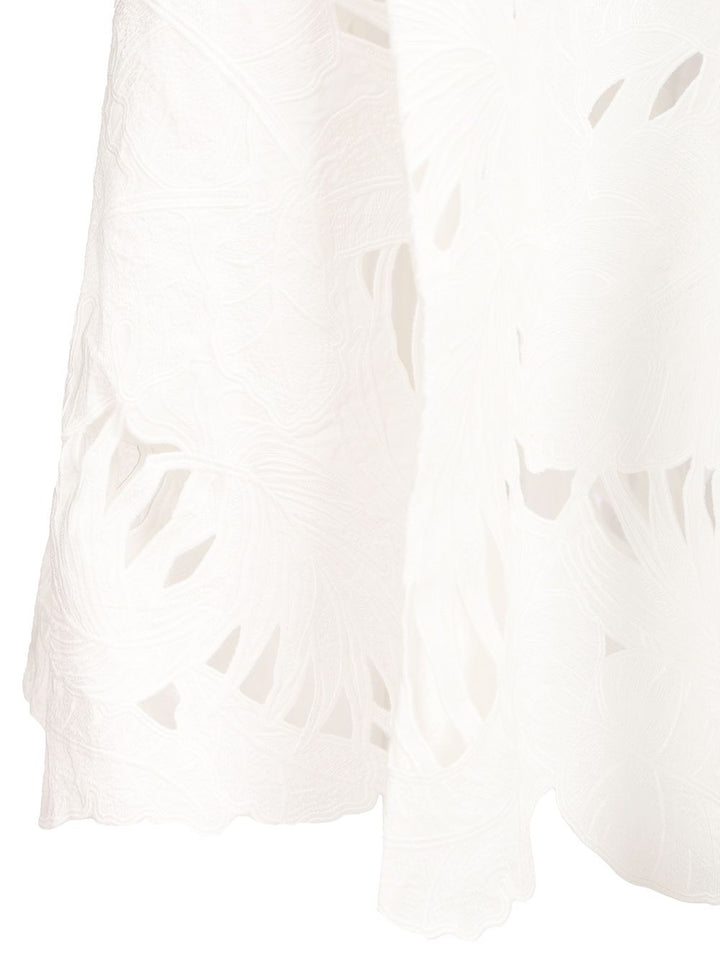 Zimmermann Mahon Embroidered Midi Skirt Skirts - White | 98f155ddbaee31badf29195107b0be7f64f8adb0
