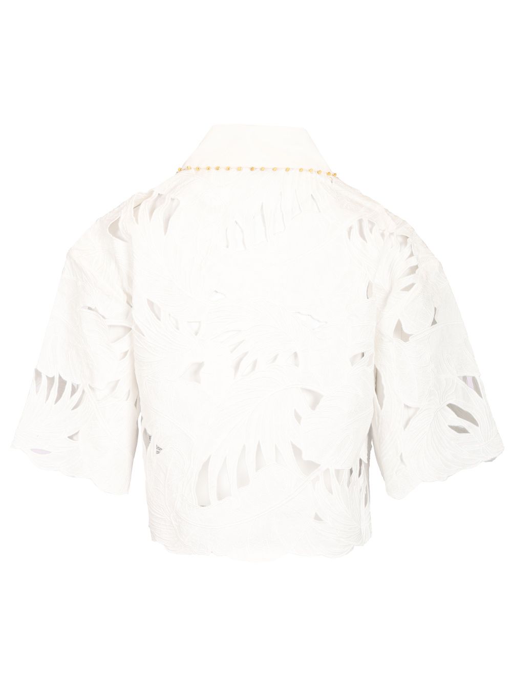 Zimmermann Mahon Embroidered Crop Shirt Shirts - White | 73b9b19012ec791b62029626cf8f54dc6236d186