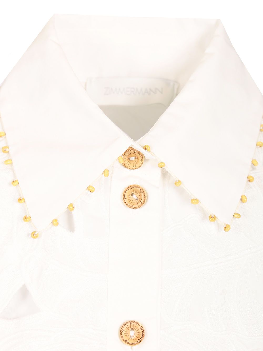 Zimmermann Mahon Embroidered Crop Shirt Shirts - White | aa34671c872b3872b028c6f1bd2e887debf848db