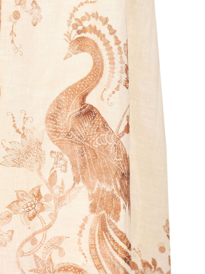 Zimmermann Indra Plunge Midi Dress Dresses - Multicolor | da1ea75b1c3728c65fe65cb4f384ede6c75ec655