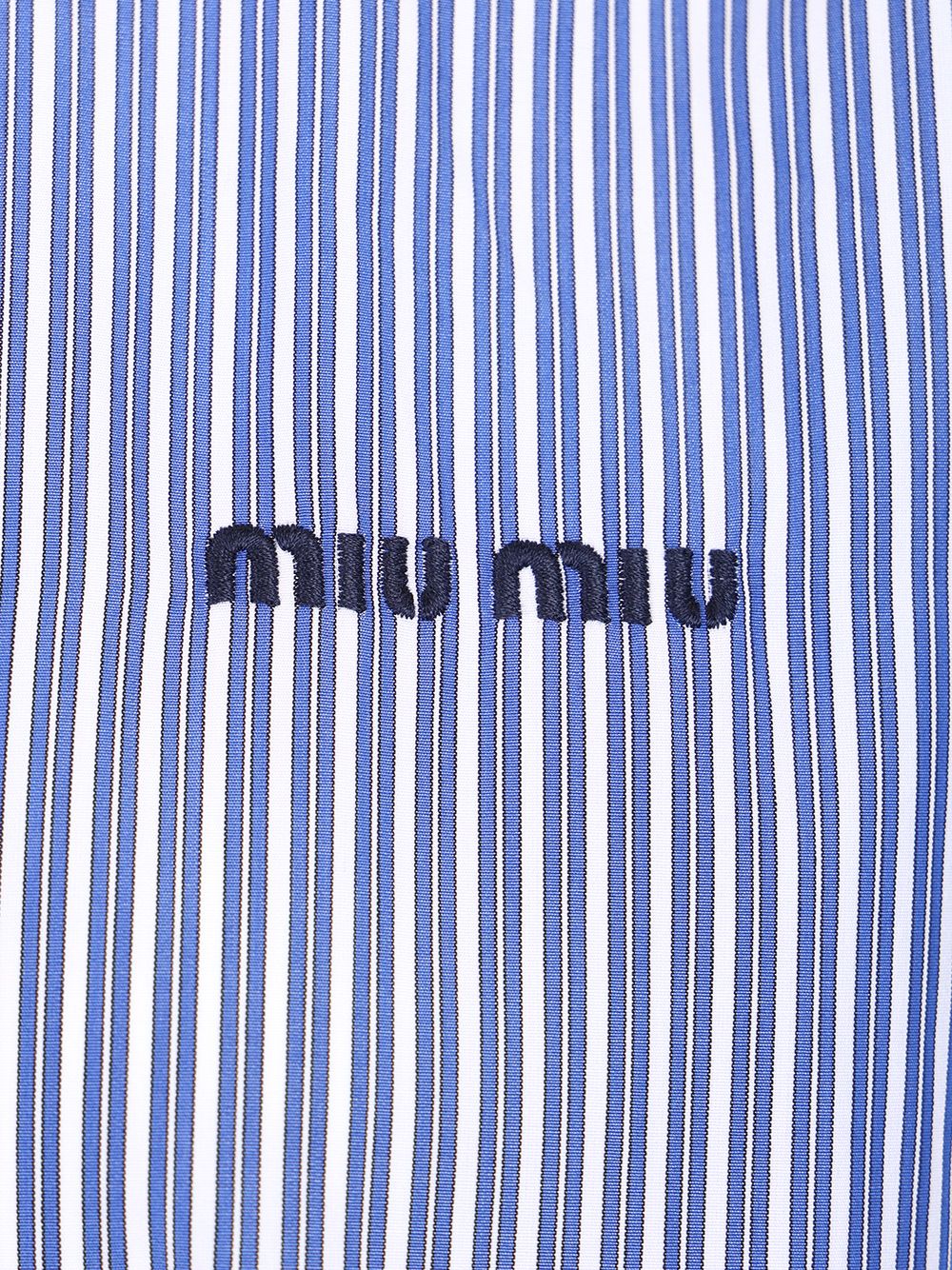 Miu Miu Poplin Shirt With Logo Shirts - Light blue | f83b2499d25d4809b200c22bb8713b1c4b34e844