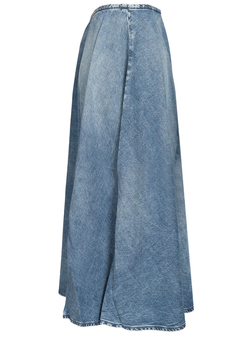 Diesel Wide Skirt In Flowing Denim Jeans - Blue | ecf2f8f475776eb09d11147c4f5e161beb4d2f02