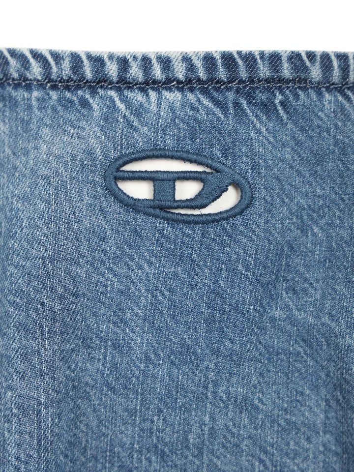 Diesel Wide Skirt In Flowing Denim Jeans - Blue | c80f62d2dbb21765c05c9e964d3877dd59721133