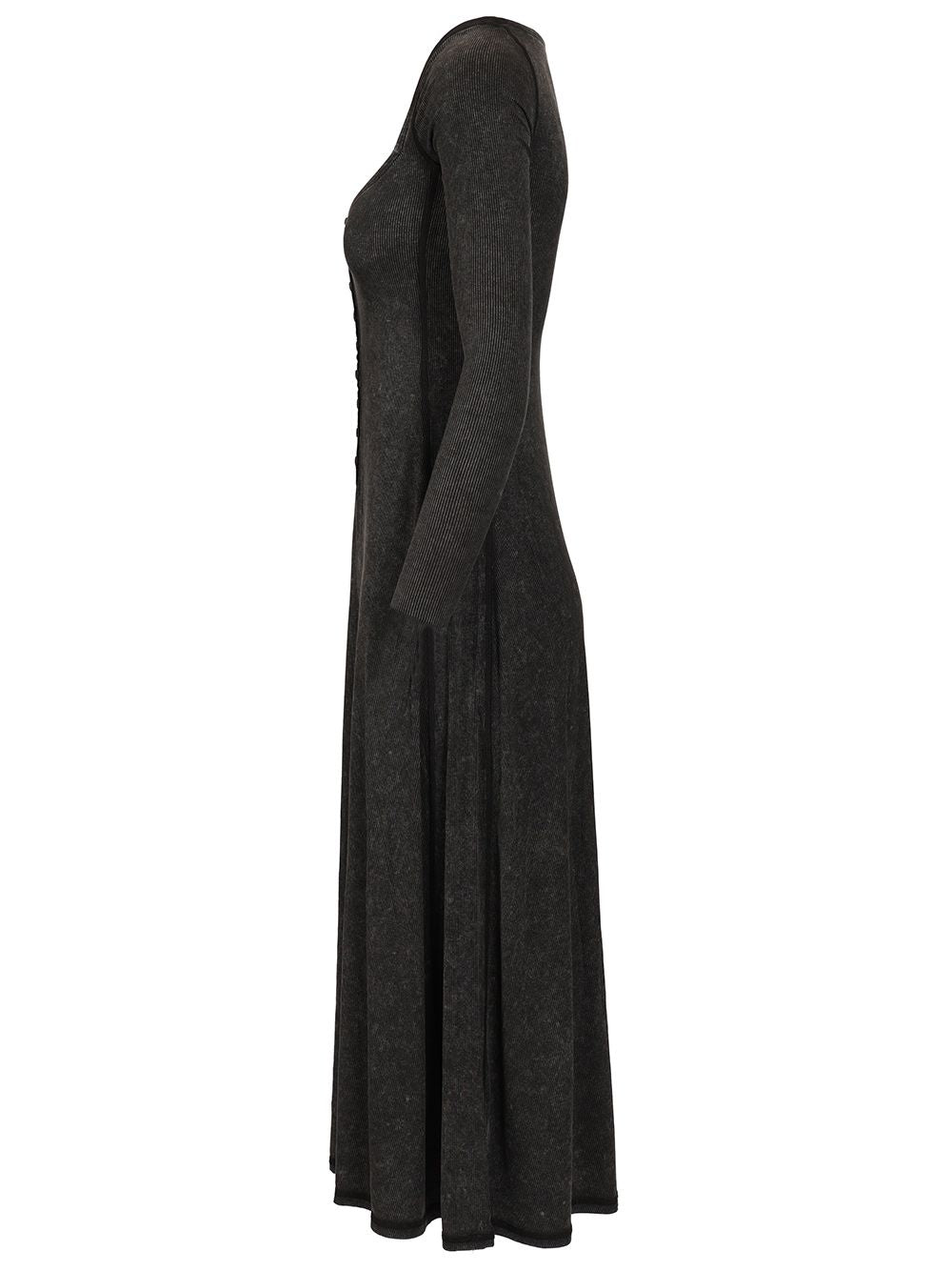 Diesel Shaded Ribbed Jersey Midi Dress Dresses - Black | 98add9750778504bd72e552408c7801381046131