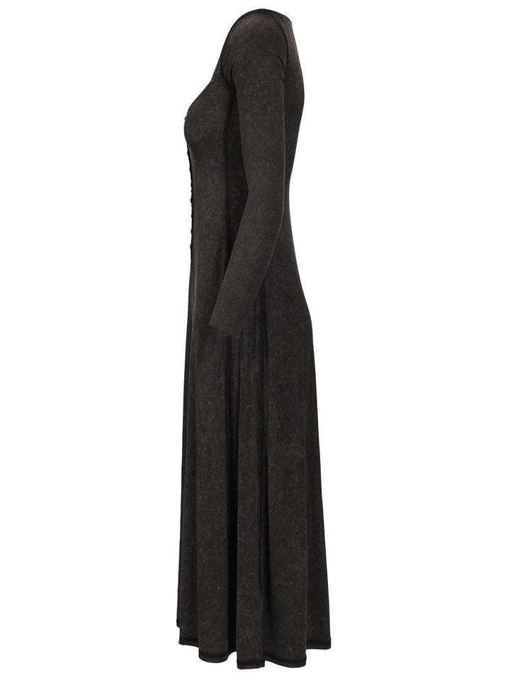 Diesel Shaded Ribbed Jersey Midi Dress Dresses - Black | 98add9750778504bd72e552408c7801381046131