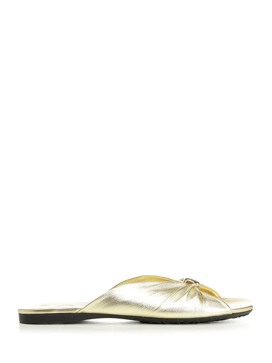 Pebble Slide Sandals Gold