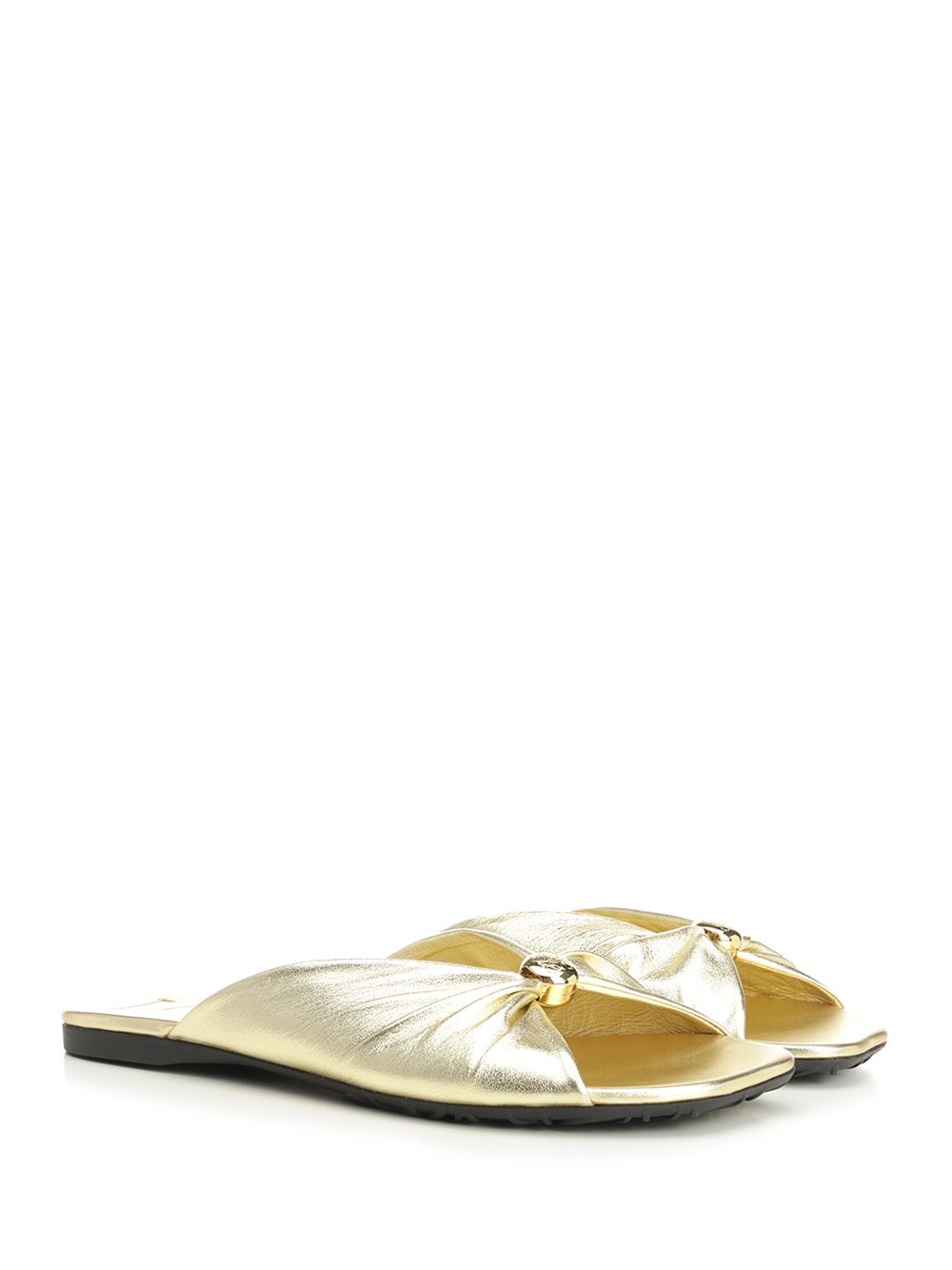 Loewe Pebble Slide Sandals - Gold | 459a78911bb96cc15e1f03a35b7615f55f5252f2