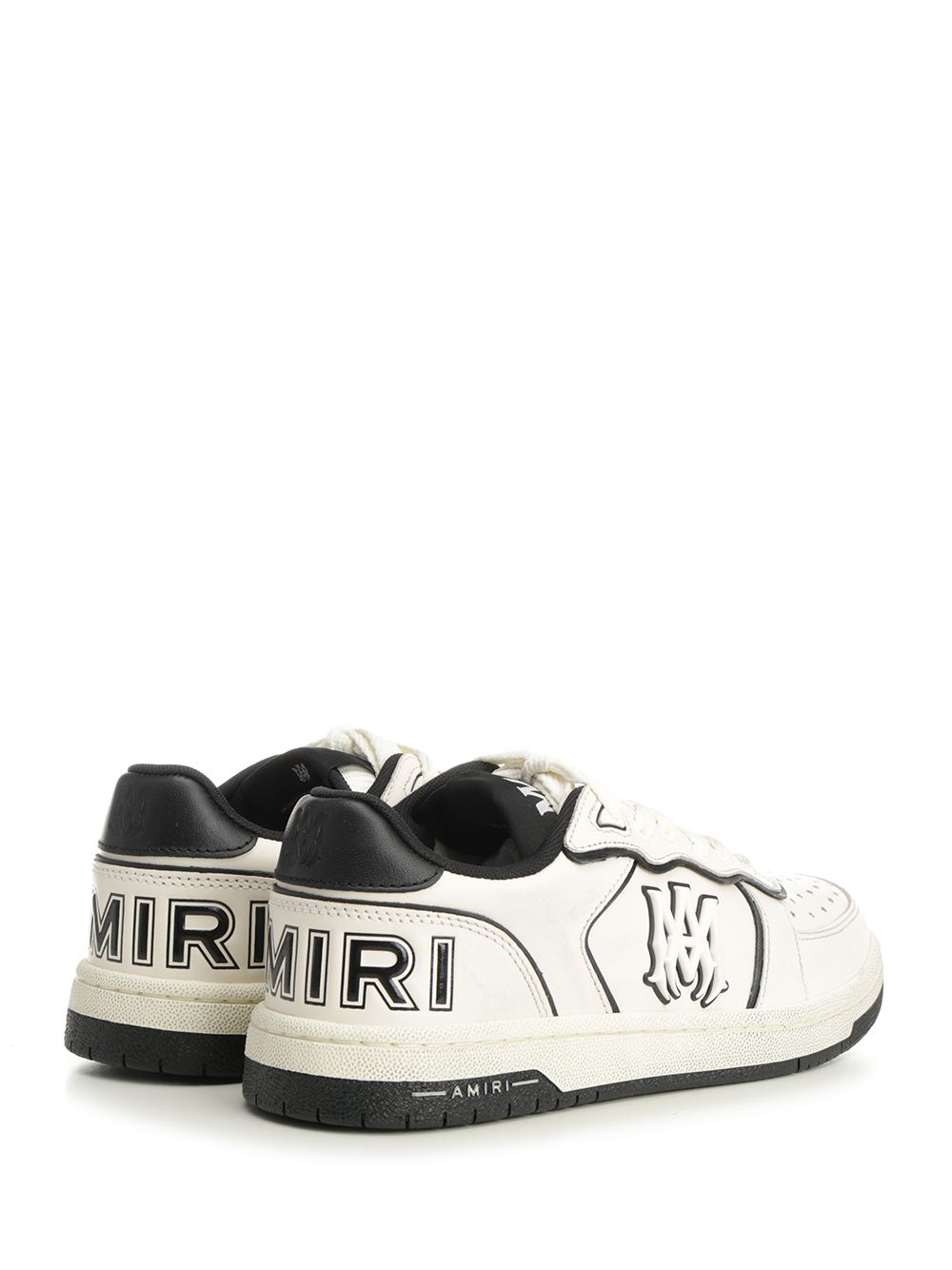 Amiri Newport  In White Leather Sneakers - White | bae39b84aa5a3d32f39bbeef04e040862c5c4e5e