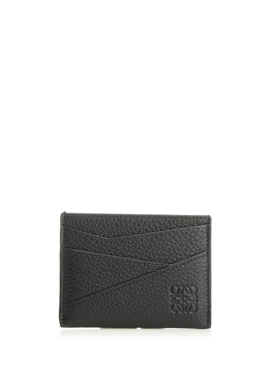 Puzzle Edge Plain Cardholder Wallets Black