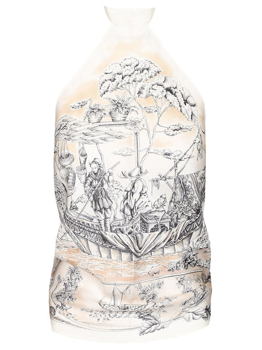 Top Pergamena Print Tops Beige