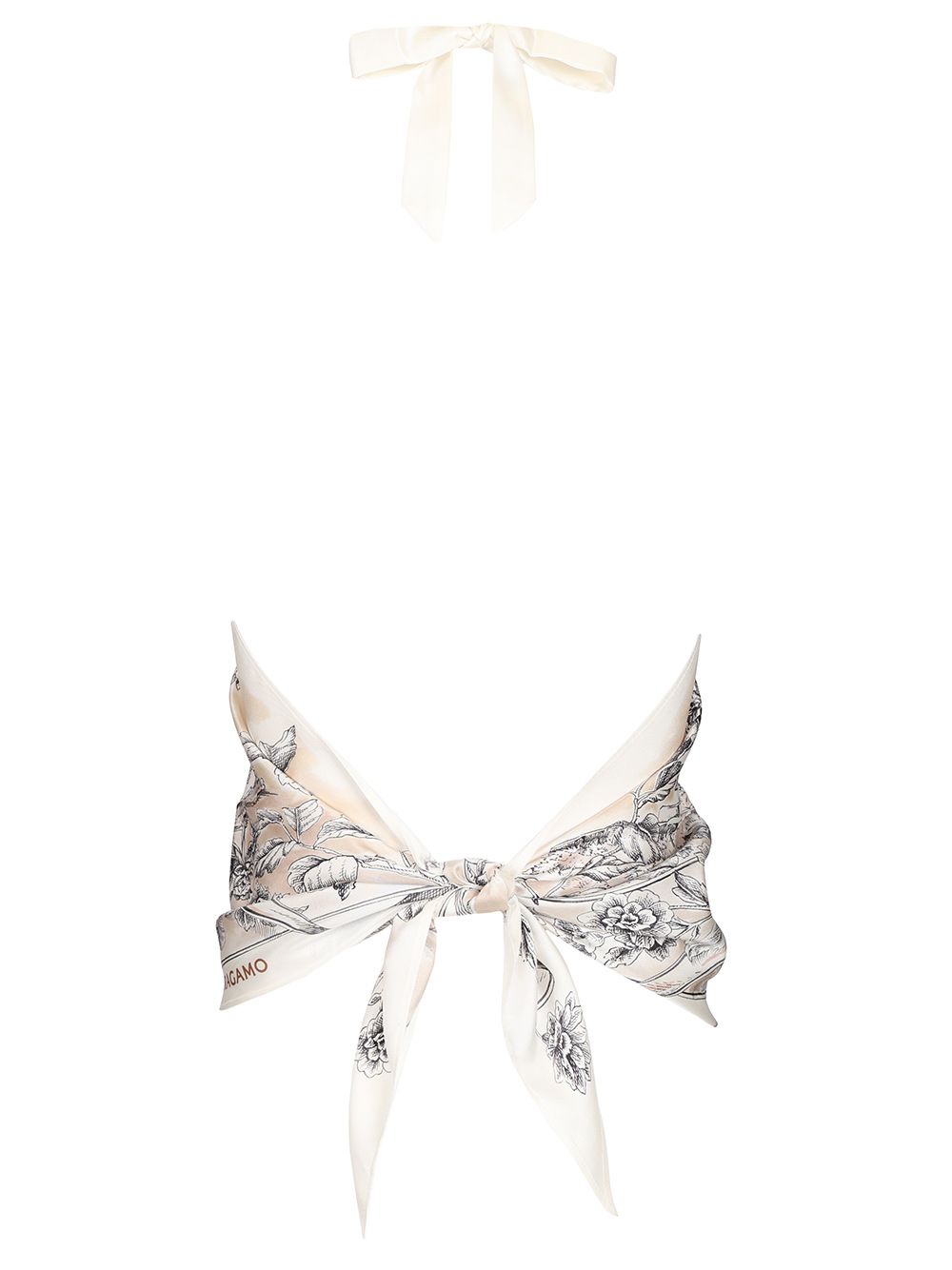 Ferragamo Top Foulard With Ethnic Print Tops - Beige | 5b699e211d75902fde67e7712463d33caa8e3823