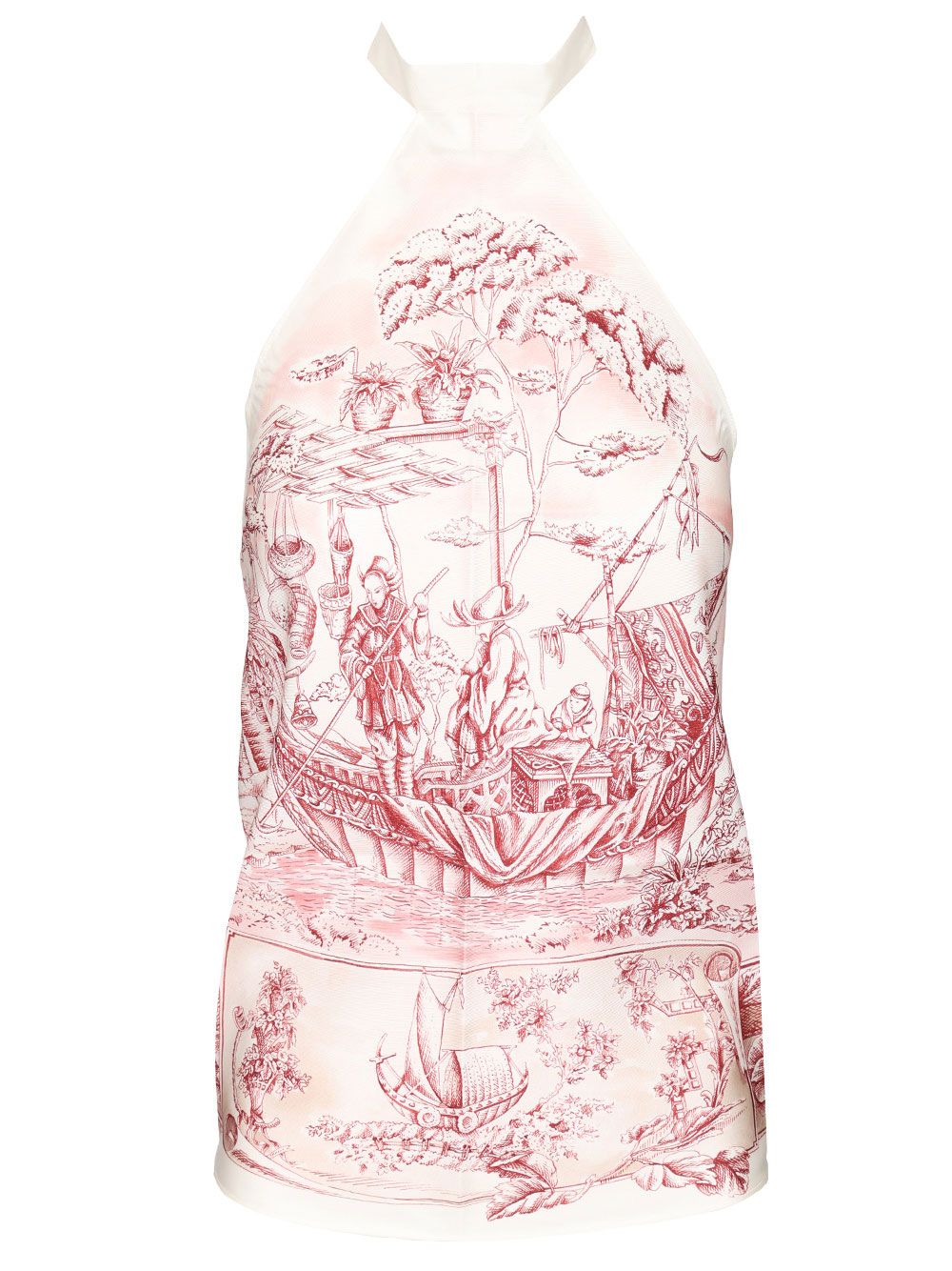 Ferragamo Top Foulard With Ethnic Print Tops - Rose | 7953898feca2e3296aacb56307c5c8c2efee8b2c