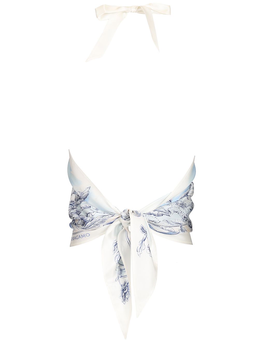Ferragamo Top Foulard With Ethnic Print Tops - Light blue | 7f888f36a4b4aacfeac685558033c04500f7ffb6