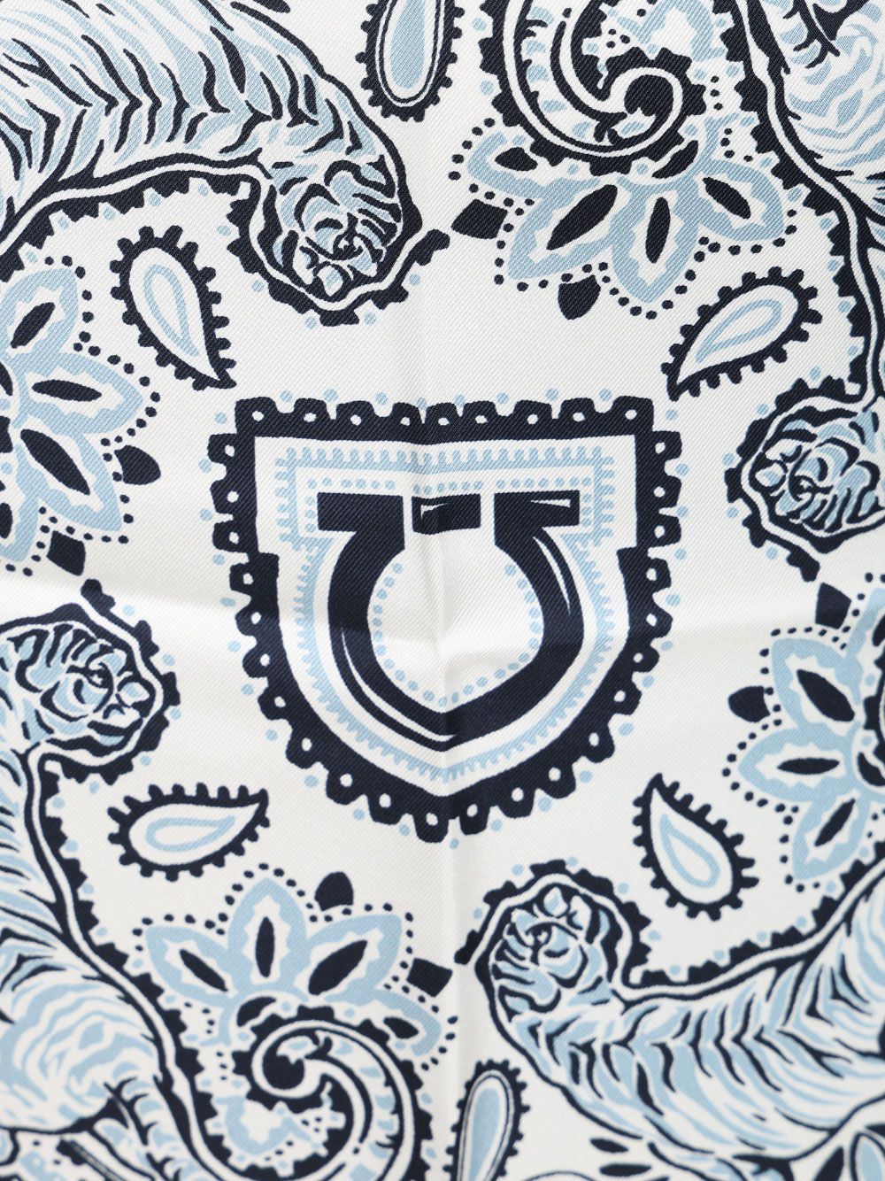 Ferragamo Arabesque Print Silk Sarong Skirts - Light blue | e39aa73796ad0680784bdfbfed6262af949e98e3