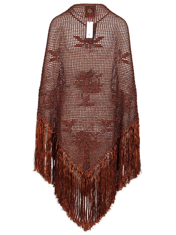 Chiarais Scialle Mantella Rosa Knitwear - Orange | 380a95cdbeaea33641bb95bdc019ce7d5458a50e