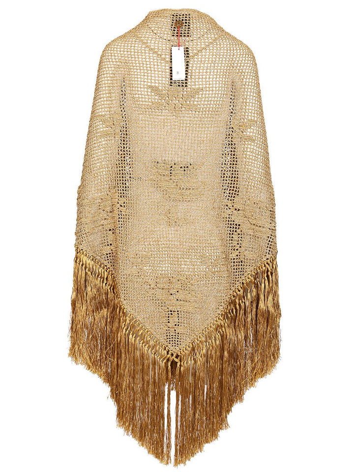 Chiarais Scialle Mantella Rosa Knitwear - Gold | a35f24643a3d9405ca6dd49dcda23a5a2cfce6e9