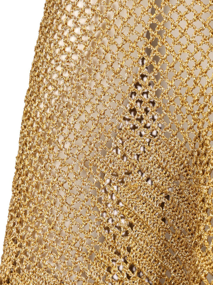 Chiarais Scialle Mantella Rosa Knitwear - Gold | 0f7aaca13a34b20e7d78ce5367e1f28694ba93d4