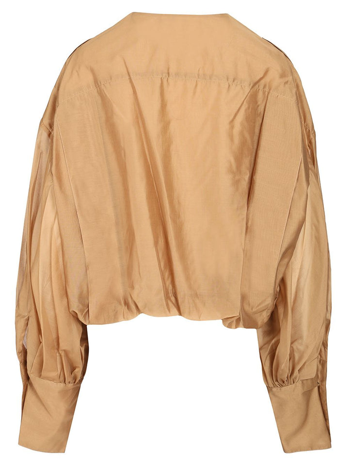 Thelatest Diana Shirts - Beige | 3152fd3fc1e8476d24d77103b45cd542aeceff25