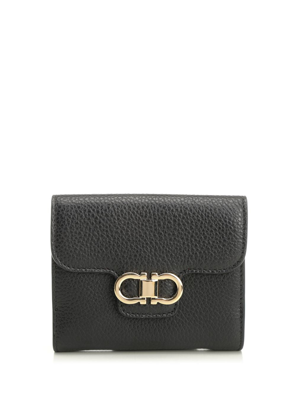 Ferragamo Gancini Compact Wallet Wallets - Black | b6a4fd188a28a3234018cb0035dabeec44da367e