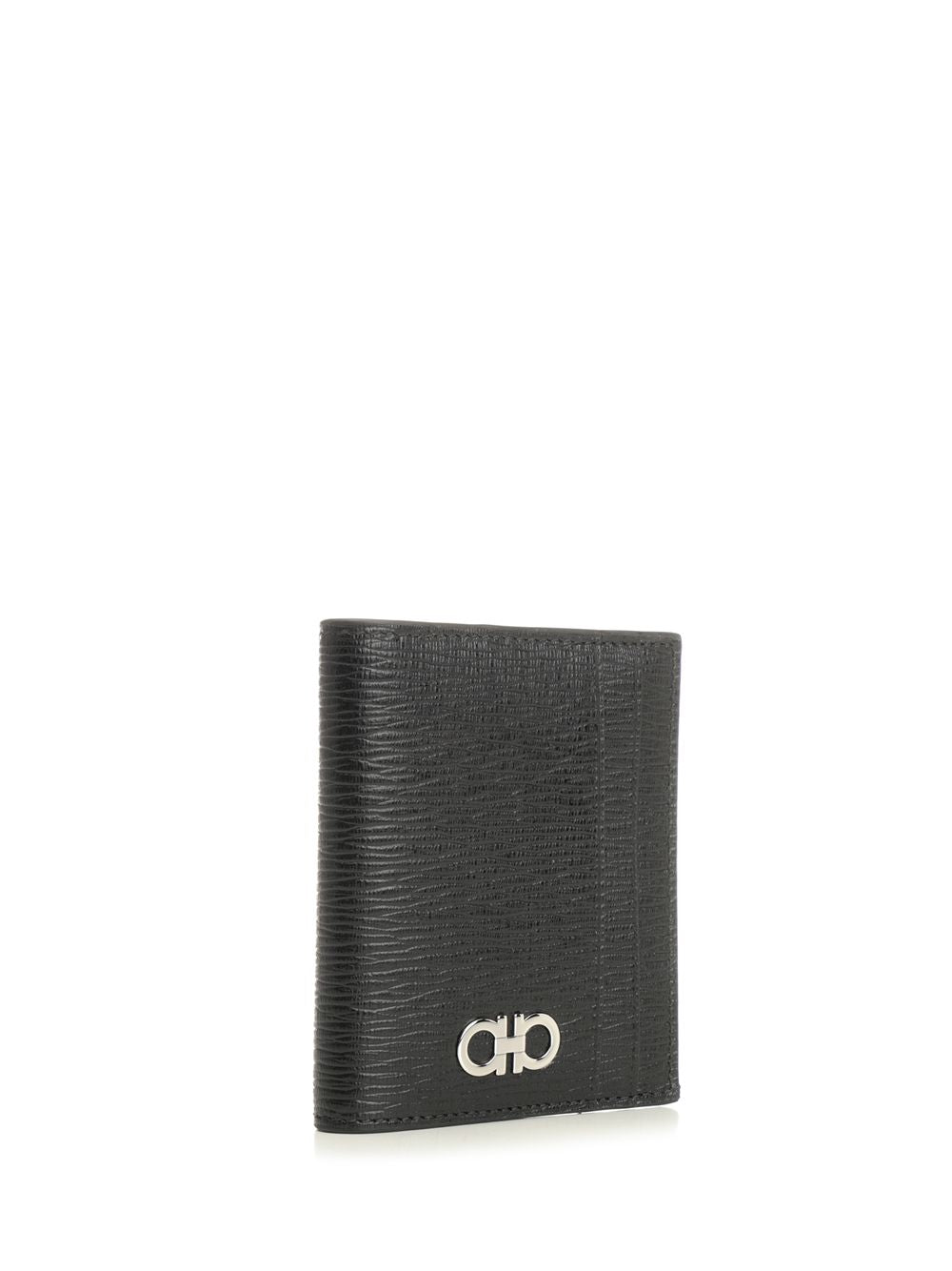 Ferragamo Gancini Credit Card Holder Wallets - Black | b8e6bbedb5fcb8b33442282acf25b4f9e1beeeff