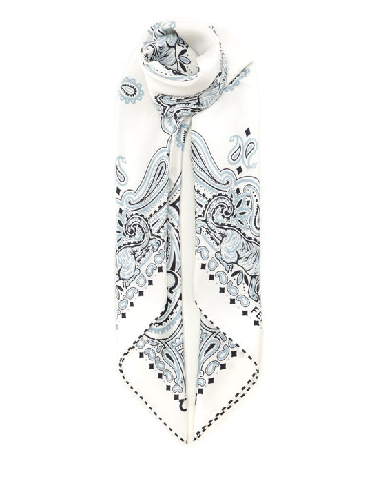 Arabesque Print Scarf Scarves And Foulards Light Blue