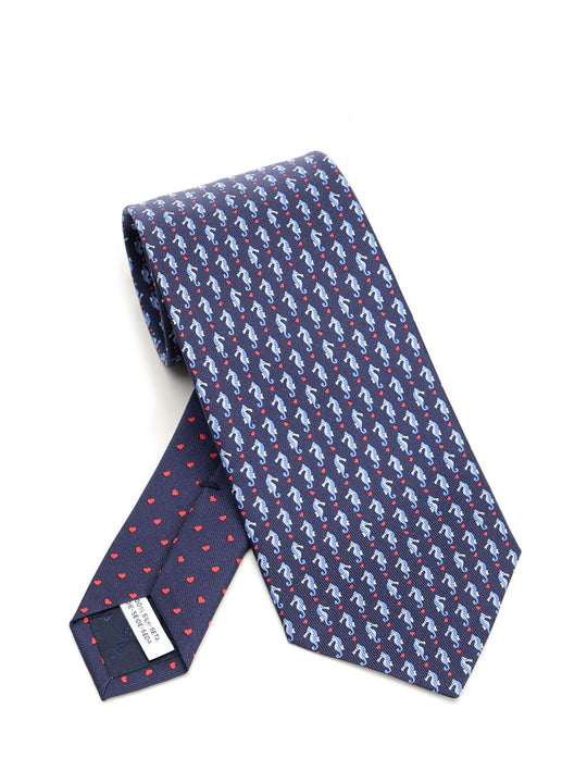 Seahorse Ties And Bow Ties Blue