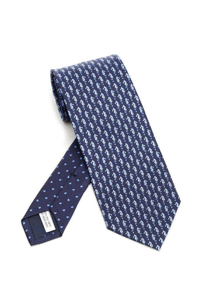 Ferragamo Seahorse Ties And Bow Ties - Blue | f578a0a52f636990c06e62fe8382d920d4fea499