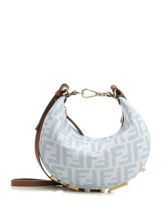 Fendigraphy Handbags Light Blue