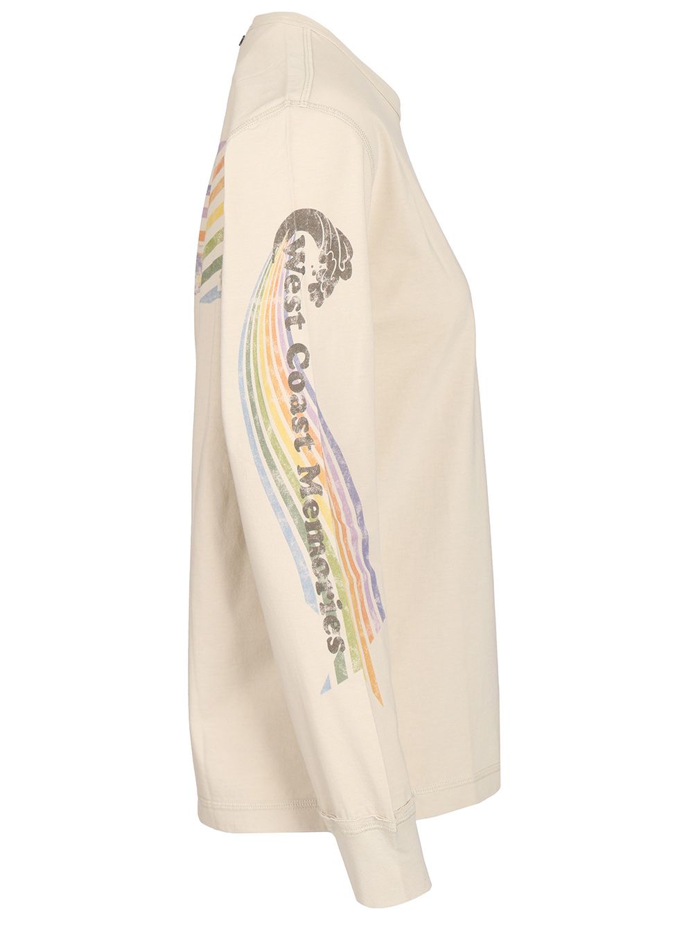 Golden Goose Deluxe Brand Sweatshirt With Print Sweatshirts - Beige | 61371734215b93787df3a4e08c93a146c879e7b6