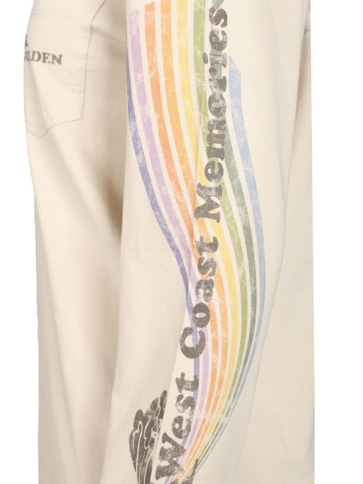 Golden Goose Deluxe Brand Sweatshirt With Print Sweatshirts - Beige | 4bcfcbf3b3a18574b27ceb864e4d18cde326b83a