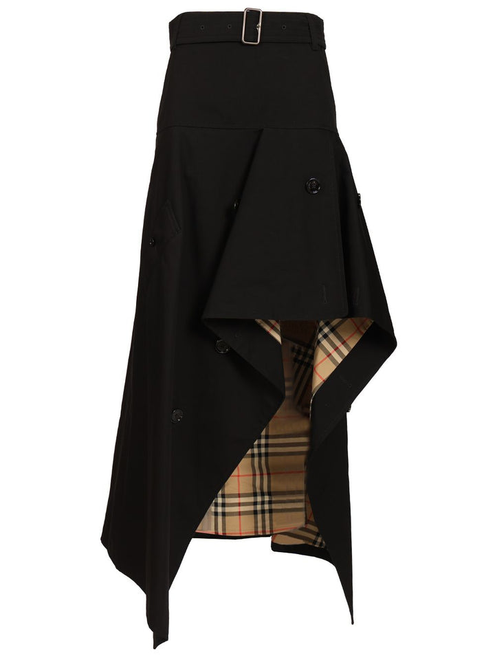 Burberry Asymmetrical Trench Skirt Skirts - Black | 9c20fb222f13aba48dd4d443563641525215537d