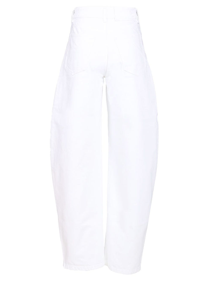 AlaÏA Rounded Trousers Jeans - White | 5e3e72622b7c53ad5e1fb8a9f0f457f44f3fbfbb
