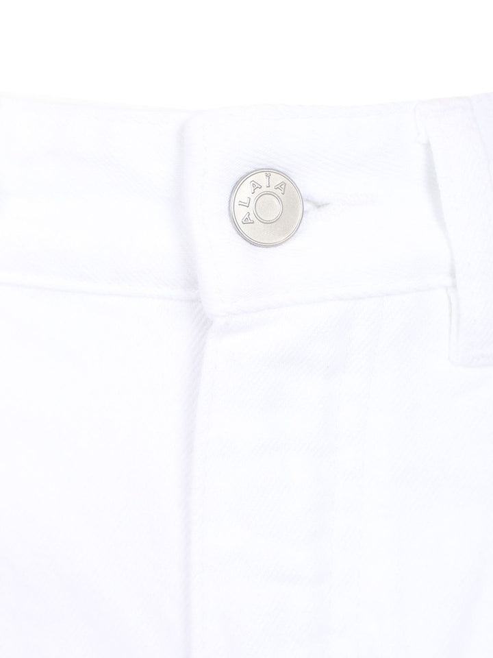 AlaÏA Rounded Trousers Jeans - White | 50c9e7936373c6b16b40b078e4b764b583c8c322