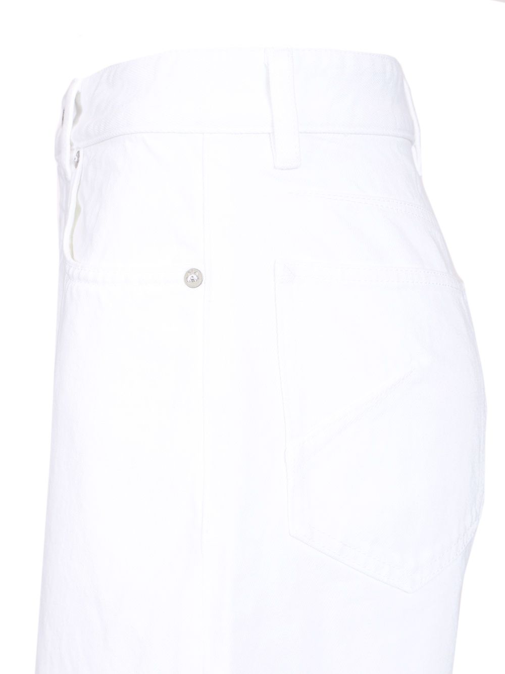 AlaÏA Rounded Trousers Jeans - White | 838009a972f8fa720d5437a3c2acbc6a54227216