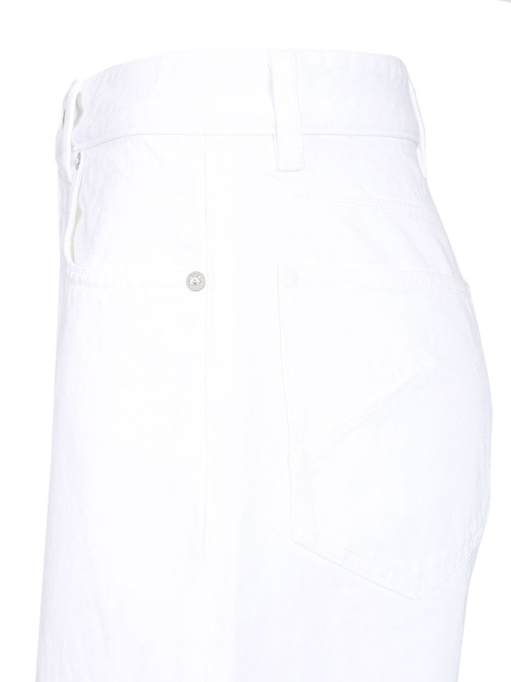 AlaÏA Rounded Trousers Jeans - White | 838009a972f8fa720d5437a3c2acbc6a54227216