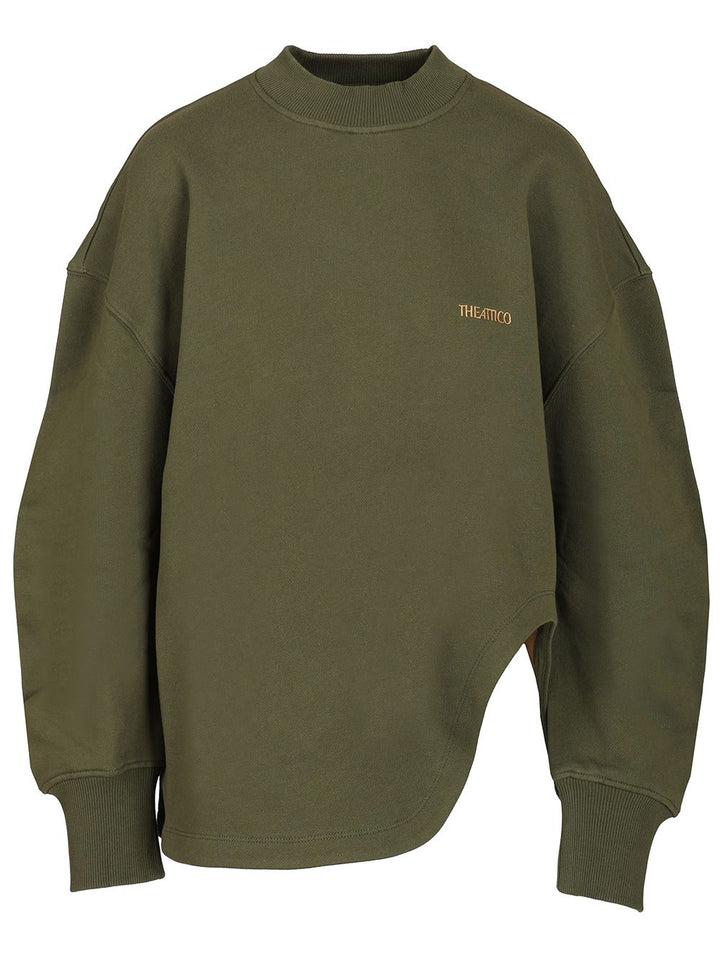 The Attico Sweatshirt With Embroidered Logo Sweatshirts - Green | 063e8303b012b45d90efd0a50db7ec2f202c6447