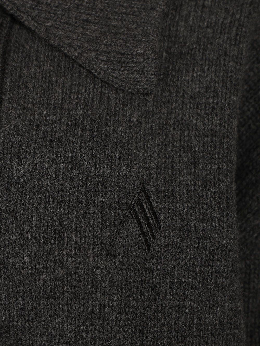 The Attico Cardigan With Embroidered Logo Knitwear - Grey | 8b51657d5cde47846ff712e0c68e811f5e911f8d