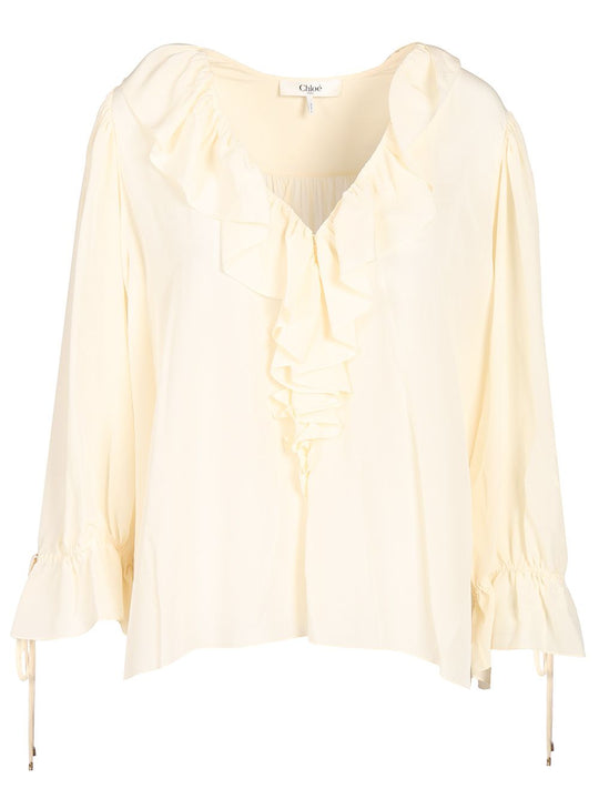 Long-Sleeved Shirt Knitwear White